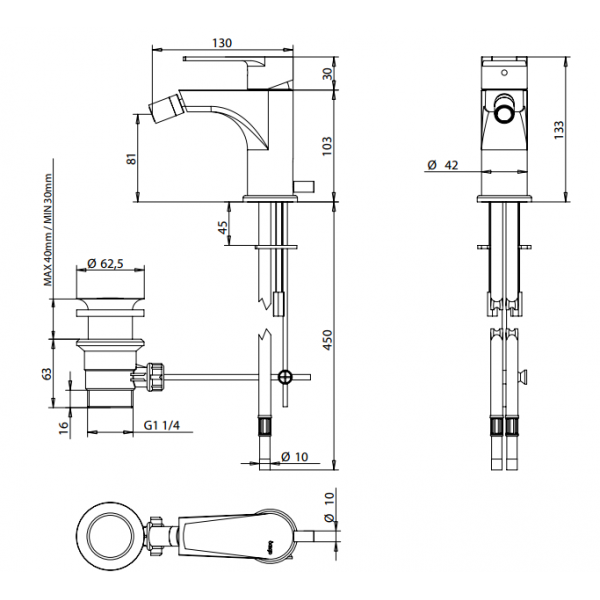 Dimensioni Rubinetto